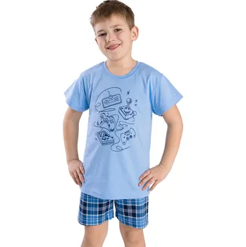 Chlapecké pyžamo Betty mode Letní pyžamo play games Barva: světle modrá, Velikost: 140