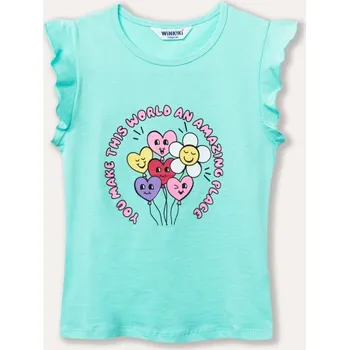 Dívčí tílko Winkiki Top balónky Barva: tyrkysová, Velikost: 110