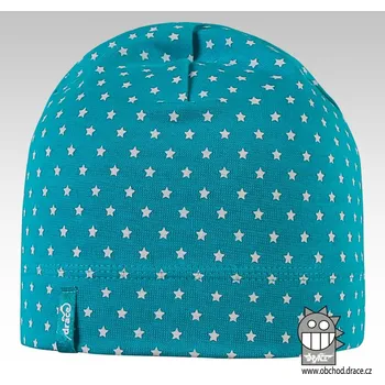 Čepice Dráče Dětská bavlněná čepice - Hvězdy - Tyrkysová Velikost: 46-48