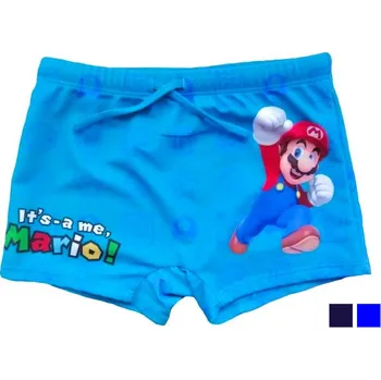 Chlapecké plavky oficiální licence Plavky super mario Barva: tmavě modrá, Velikost: 5