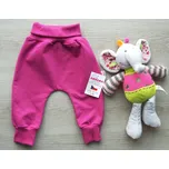 Amálka Dívčí rostoucí kalhoty s ohrnovacími lemy - pro batolata Barva: fuchsiová, Velikost: 74