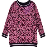 Winkiki Dívčí šaty s leopardím vzorem - Růžová/Šedá Barva: Růžová, Velikost: 128