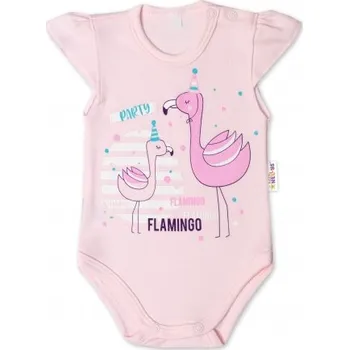 Dětská móda Baby Nellys Body flamingo Barva: Růžová, Velikost: 56