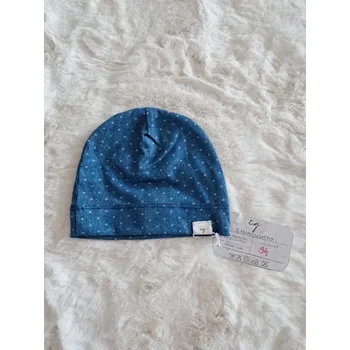 Kojenecká čepice Ig Kojenecká tenká čepička Puntíky - Modrá Barva: Modrá, Velikost: 34