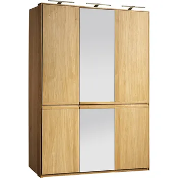 Šatní skříň Massivo.cz Šatní skříň Atena-světlá 3d se zrcadlem, dub