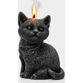 Svíčka Vonná svíčka Koťátko | 45 g | Svíčkománie3D | Barva: Černá