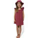 Esito Dívčí mušelínové šaty - Ruby Red Velikost: 86-92