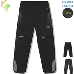 Kugo Zateplené softshell kalhoty - černá/modrá 134–164 Barva: Modrá, Velikost: 164