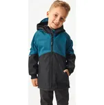 Unuo Dětská zateplená softshell bunda - černo-kobaltová Velikost: 158-164