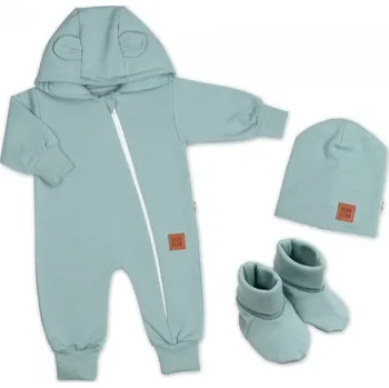 Dětská móda Baby Nellys Chlapecký rostoucí teplákový overal Barva: Karamelová, Velikost: 56-62