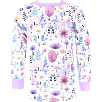 Dívčí oblečení V-mart Tričko kytičky s dlouhým rukávem Velikost: 92