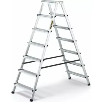 Schůdek Hliníkové štafle 2x7 oboustranné DD7, DRABEST HOME