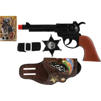 Dětská zbraň Teddies Pistole klapací s doplňky - 22 cm