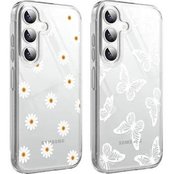 Pouzdro na mobilní telefon Pouzdra na telefon HuyxyTec pro Samsung Galaxy S24 Plus, průhledné čiré pouzdro se vzorem pro ženy