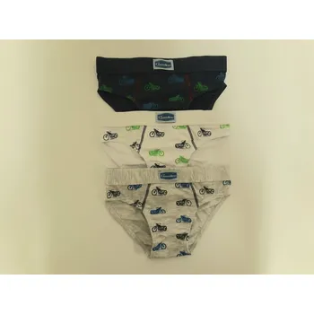 Gasolino Dětské slipy s potiskem motorek - mix barev Barva: Bílá, Velikost: 116