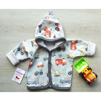 Kojenecká bunda Amálka Zateplený kabátek auta Velikost: 56-62