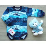 Amálka Body lodičky s dlouhým rukávem - Modrá Barva: Modrá, Velikost: 80