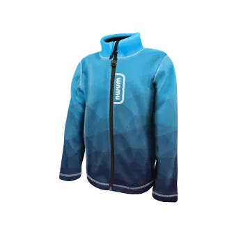 Chlapecká mikina Wamu Fleecová mikina mozaika modrá Velikost: 86-92