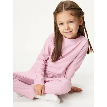 Dívčí legíny Unuo Termo legíny s chloupkem - Růžové Velikost: 86-92