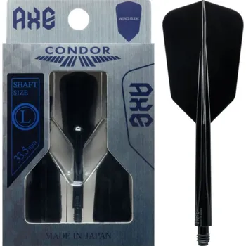 Příslušenství pro šipky Condor Letky AXE - Slim - Wing - Long - Black CN468