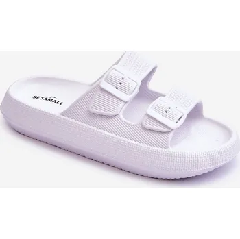 Dámské pantofle Boto Dámské pěnové sandály s pruhy Orange Sharmen Barva: Bílá, Velikost: 39