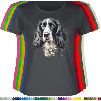 Dámské tričko damske-levne-bavlnene-tricko-digitalni-potisk-anglicky-setr Barva: Light graphite - světle grafitová, velikost: M