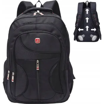 Městský batoh Pohodlný městský turistický batoh do školy, do práce, na notebook, černý