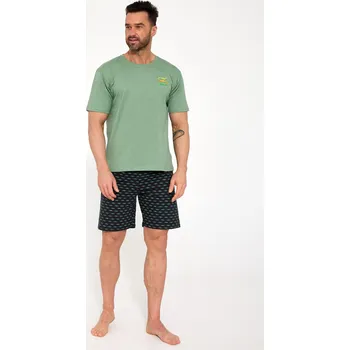 Pánské pyžamo Pyžamo Cornette 326/202 Crocodiles 2 cr/r S-2XL pánské zelená S
