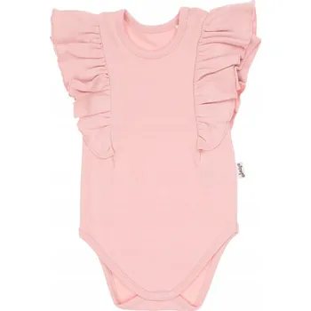 Kojenecký body Dívčí body z bavlna s krátkým rukávem volánek Nicol, vel. 68