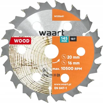 Vrták Kotouč na dřevo pro pilu vidiovou 145 x 20 mm, 18 zubů