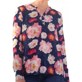 Dámská halenka Cleve dámská halenka s dlouhým rukávem a květinami střih klasická velikost L elegantní