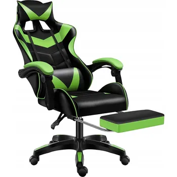 Herní křeslo Cerlo Fox 2 zielono-czarny umělá kůže