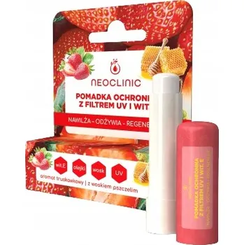 Péče o rty Neoclinic Ochranný balzám na rty s UV filtrem a vitamínem E Jahoda Vosk vosk Hydratační