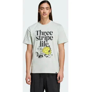 Pánská móda ADIDAS Tričko Positivity Graphic L BÉŽOVÁ