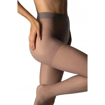 Dámské punčochy MONA Viola 20 DEN hladké saténové punčocháče lycra šedé 2-S Perle