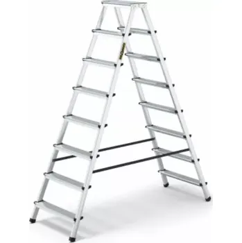 Schůdek Hliníkové štafle 2x8 oboustranné DD8, DRABEST HOME