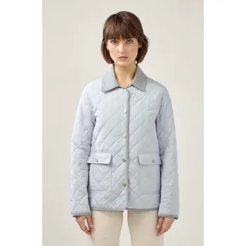 Dámský kabát Jarní prošívané sako Ravelle ESC 5266 barva: modrá světlá, velikost: M