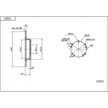 Brzdový kotouč Brzdové kotouče kotouče ZADNÍ HONDA CIVIC VIII UFO 2005- SADA