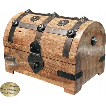 Truhla TRUHLA NA MINCE, PIRÁTSKÁ TRUHLA, STŘEDOVĚKÁ, DŘEVĚNÁ – DÁREK