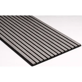 Obraz Akustický panel MDF 3D efekt matný 240x60,5 cm, odstíny hnědé a béžové