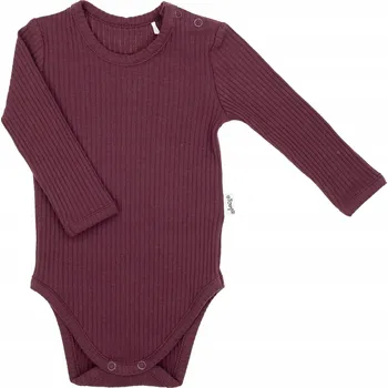 Kojenecký body Dívčí bavlna body, dlouhý rukáv, žebrovaný vzor, Nicol, vel. 68