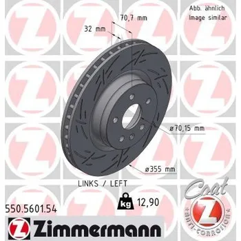 Brzdový kotouč Brzdový kotouč ZIMMERMANN 550.5601.54