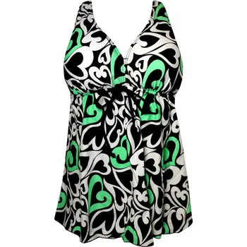 Dámské plavky Selite Pink tankini tílko - plavky S136-5 XL světle zelená