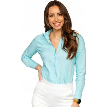 Dámská košile DÁMSKÁ HALENKA HLADKÁ MODRÁ HH039 DENLEY_M