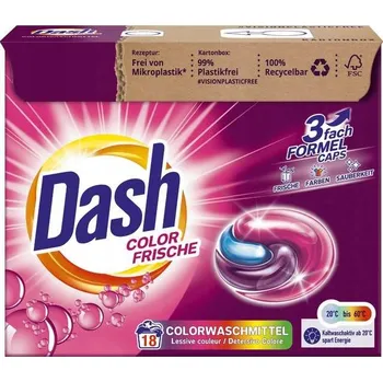 Kapsle na praní DASH Color Frische Prací Kapsle 3v1, 18 ks