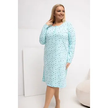 Dámská noční košile Košile Noční Dámská Plus Size s knoflíky u výstřihu