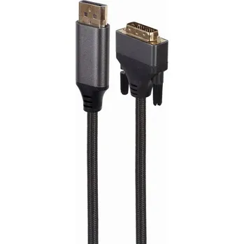 Video kabel Gembird CC-DPM-DVIM-4K-6 kabelový adaptér 1,8 m DisplayPort na DVI Černý