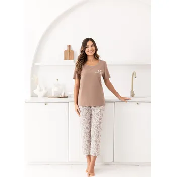 Dámské pyžamo Pyžamo Regina 729 cr/r M-XL W26 dámské hnědá M