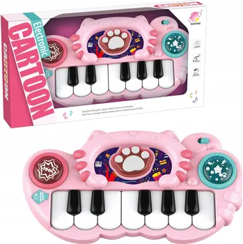 Interaktivní hudební vzdělávací Hračka pro děti Pianinko Kotek Różowe
