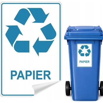 Odpadkový koš VELKÁ NÁLEPKA na koš, samolepka na kontejner na odpad, PAPÍR | FÓLIE 30 cm